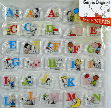 Snoopy Clear - Backed Puffy Alphabet Stickers - Great For Scrapbooking! - snoopn4pnuts.com
