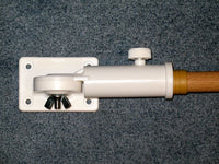 Metal Flag Pole With Wood-Like Finish And Bracket