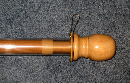 Metal Flag Pole With Wood-Like Finish And Bracket