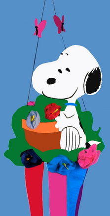 Snoopy's Flower Pot Wind Sculpture