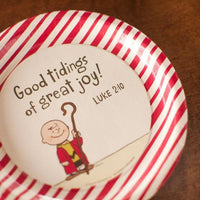 Peanuts Christmas Party Luncheon / Dessert Plates - Good Tidings  On Sale!