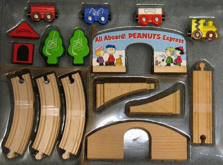 Peanuts 28 - Piece Wood Train Set (Brio Compatible) - snoopn4pnuts.com