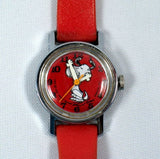 Snoopy Red Face Watch With Moving Hands (Used)