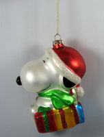 SNOOPY SANTA POLONAISE - STYLE GLASS CHRISTMAS ORNAMENT - snoopn4pnuts.com