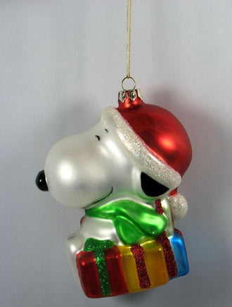 SNOOPY SANTA POLONAISE - STYLE GLASS CHRISTMAS ORNAMENT - snoopn4pnuts.com