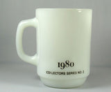 Fire King Vintage Milk Glass Mug: "Vote For The American Beagle"