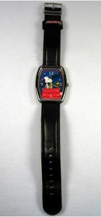 Snoopy And Woodstock Quartz Watch In Decorative Doghouse-Shaped Tin