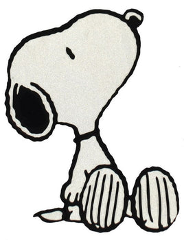 Snoopy Reflective Vinyl Car Decal - Headlights Make It "Light Up"