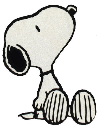 Snoopy Reflective Vinyl Car Decal - Headlights Make It "Light Up"