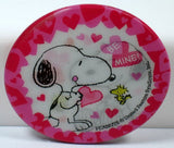SNOOPY VALENTINE'S DAY LENTICULAR PINBACK BUTTON - BE MINE!