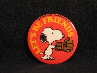 Let's Be Friends Pinback Button