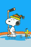 Peanuts Double-Sided Flag - Snoopy Hockey Player