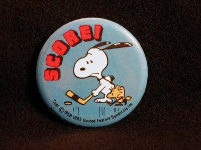 Score! Hockey Pinback Button