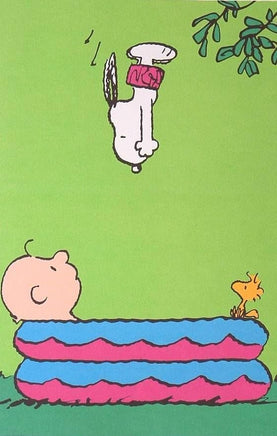 Peanuts Double - Sided Flag - Dive In Snoopy - snoopn4pnuts.com
