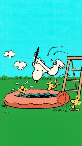 Peanuts Double - Sided Flag - Dive In Snoopy - snoopn4pnuts.com