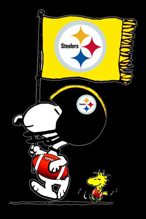 Peanuts Snoopy Double - Sided Flag - Pittsburgh Steelers Football - snoopn4pnuts.com