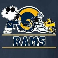 Peanuts Snoopy Double-Sided Flag - Los Angeles Rams Football
