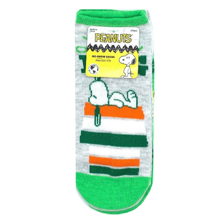 Snoopy St. Patrick's Day No Show Socks - snoopn4pnuts.com