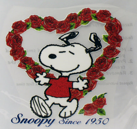 Snoopy With Roses Iron - On Decal Set - Since 1950 - snoopn4pnuts.com