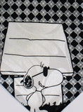 Snoopy Joe Cool Silk Neck Tie With Metallic Shadow Effect In Background (FREE GIFT BOX!)