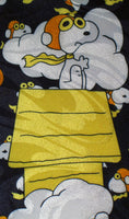 Snoopy Flying Ace Silk Neck Tie With Metallic Shadow Effect In Background (FREE GIFT BOX!) - snoopn4pnuts.com