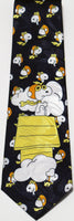 Snoopy Flying Ace Silk Neck Tie With Metallic Shadow Effect In Background (FREE GIFT BOX!) - snoopn4pnuts.com