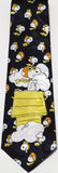 Snoopy Flying Ace Silk Neck Tie With Metallic Shadow Effect In Background (FREE GIFT BOX!)