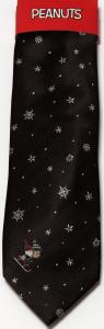 Peanuts Dual - Color Christmas Neck Tie - Linus and Snoopy Sledding - snoopn4pnuts.com