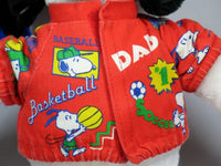 Snoopy Plush Dad Doll - Dad, You'Re A Sport  (Perfect Father's Day Gift!) - Near Mint