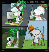 Snoopy Lego Blocks-Style Figurine Display -Artist