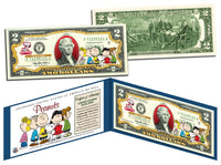 Peanuts $2 Colorized Bill - Legal Tender
