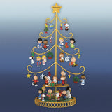 Danbury Mint Metal Christmas Tree With 44 Miniature Ornaments (Minor Paint Flaw On Back Of Tree)