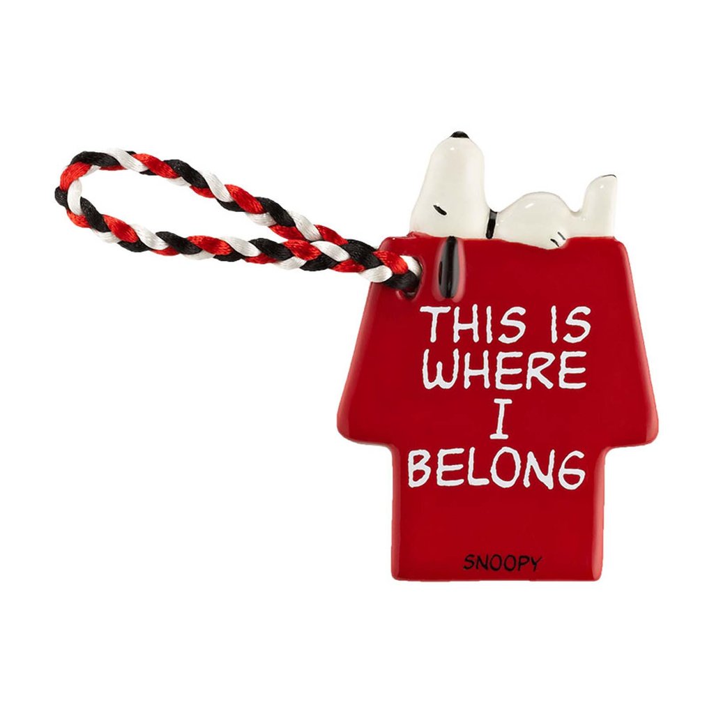 Dept. 56 Snoopy Doghouse Ornament / Gift Tag - Where I Belong