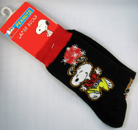 Snoopy Crew-Length Socks With Glitter Accents