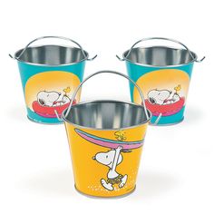 Snoopy Summer Tin Party Pail - snoopn4pnuts.com