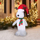 Snoopy Reindeer Lighted Inflatable - 5 Feet High!