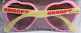 Child's Heart-Shaped Sunglasses - Snoopy Bubbles