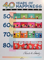 Peanuts 40 Years Happiness Poster