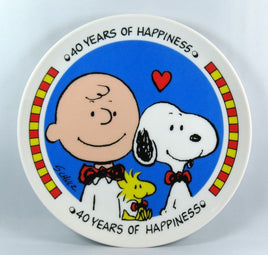 1990 - Peanuts 40Th Anniversary Plate