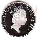 2000 Niue Peanuts Cupro Nickel 50Th Anniversary Dollar Coin - Snoopy On Doghouse/Queen Elizabeth Ii