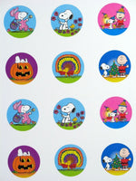 Peanuts Holiday Seals Sticker Set (24)