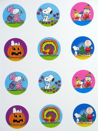 Peanuts Holiday Seals Sticker Set (24)