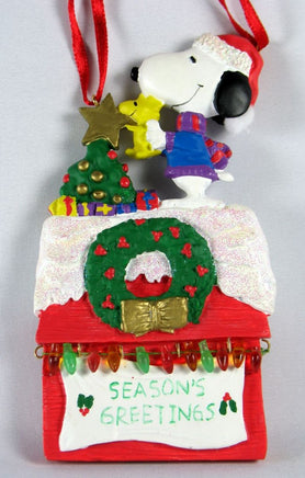 Adler Snoopy And Woodstock On Doghouse