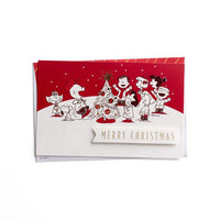 2-D Peanuts Christmas Cards With Designer Envelopes