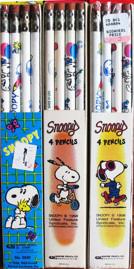 Snoopy 4 - Pack Pencils - snoopn4pnuts.com