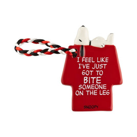 Dept. 56 Snoopy Doghouse Ornament / Gift Tag - Have To Bite Someone - snoopn4pnuts.com