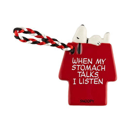 Dept. 56 Snoopy Doghouse Ornament / Gift Tag - When My Stomach Talks I Listen - snoopn4pnuts.com