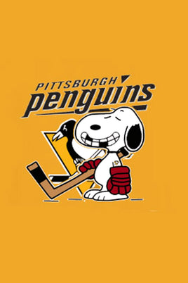 Peanuts Snoopy Double - Sided Flag - Pittsburgh Penguins Hockey - snoopn4pnuts.com