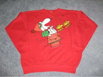 Snoopy Santa And Woodstock Reindeer Sweatshirt