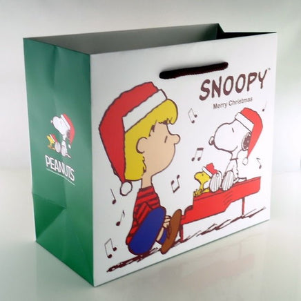 Schroeder and Snoopy Christmas Gift Bag - snoopn4pnuts.com